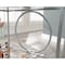 Sauder Int Lux Bar Cart Silver/glass 3a , Two, safety-tempered glass shelves for added elegance 433831 - alternate 6